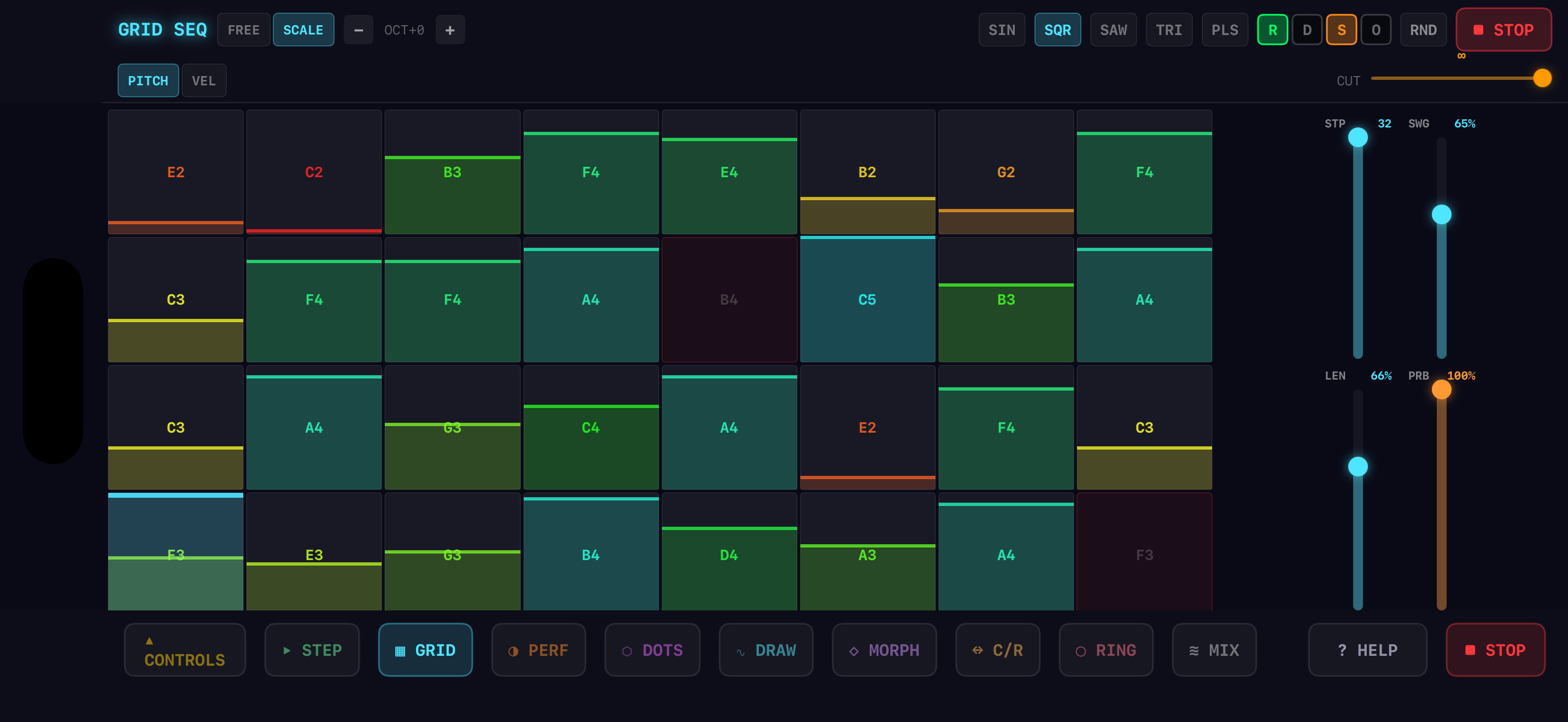 Contour screenshot showing pattern view